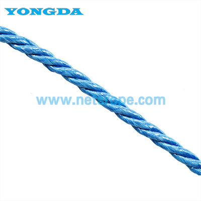 Rope en polypropylène à trois brins bleue de 16 mm pour amarrage/agriculture/pêche/construction/marine
