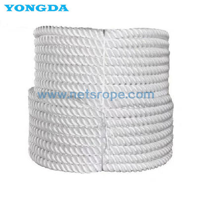 Fibre étendue par haussière 6mm de corde de polypropylène de polyester de 3 brins double