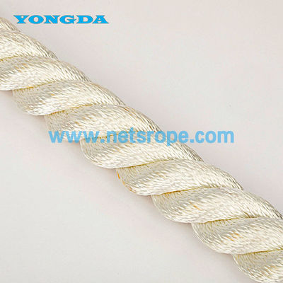 4 mm 3 fils de corde de nylon blanche torsadée avec corde en plastique pour la pêche au fond/la pêche pélagique/le chalutage/le levage de bouées