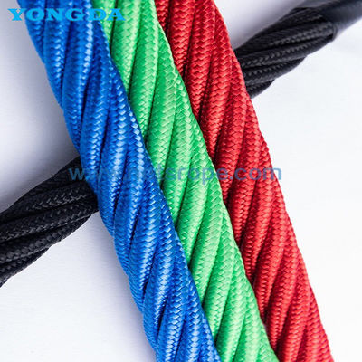 Double corde tressée d'abrasion de filament résistant de haute résistance de polyamide